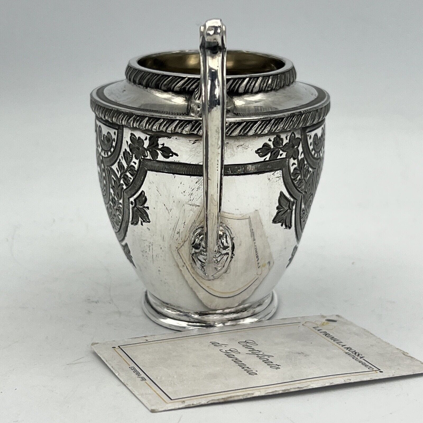 Antico Bricco per latte in argento sheffield lattiera in silverplate inglese 800 Categoria  Sheffield & Argento