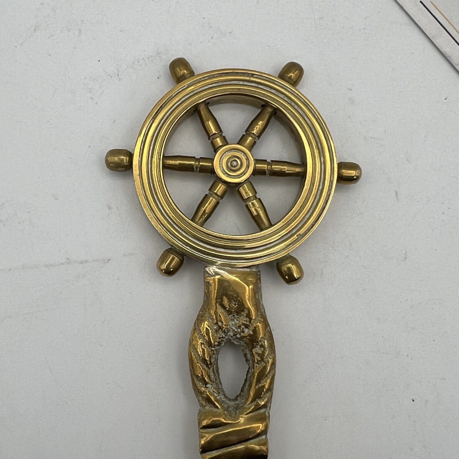 Antico calzante in ottone bronzo calza scarpe d' epoca  Ancora inglese Nautico Categoria  altro