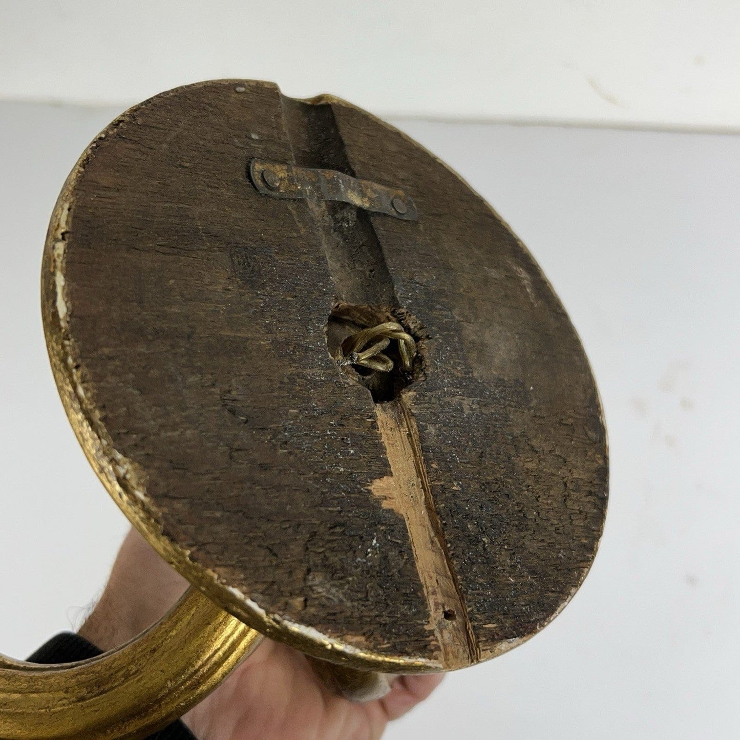 Antico Candeliere Da Parete A Due Fiamme In Legno Dorato Applique Porta Candele Categoria  Lampade Appliques