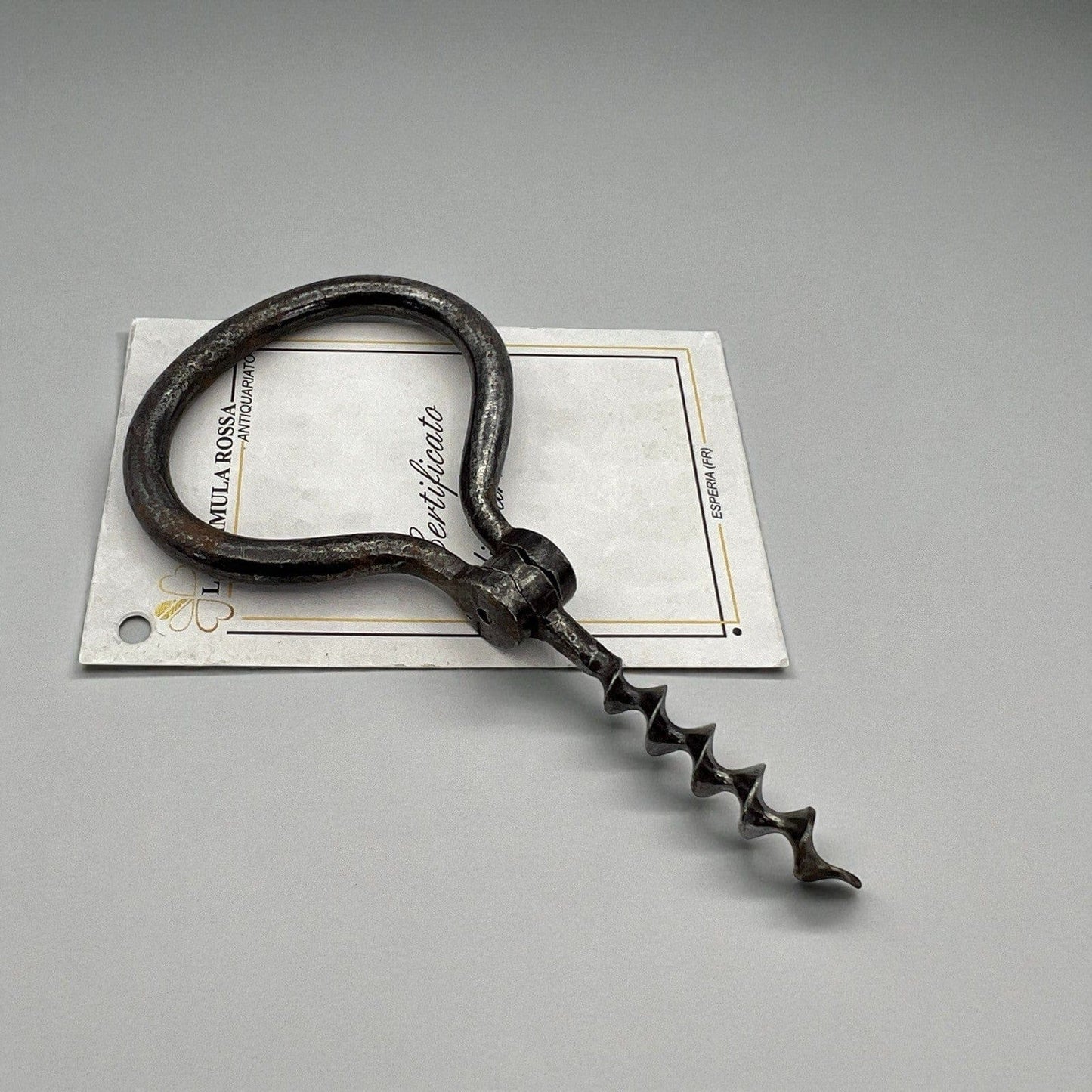 Antico Cavatappi tascabile da collezione d'epoca pieghevole vintage in ferro Categoria  Cavatappi