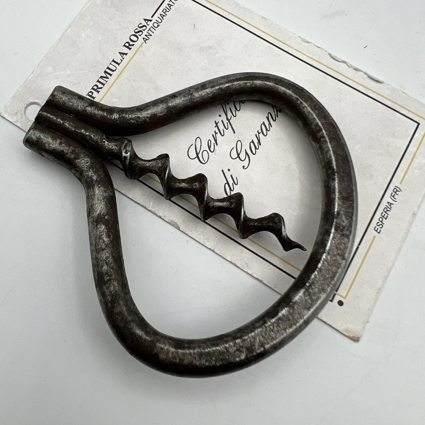 Antico Cavatappi tascabile da collezione d'epoca pieghevole vintage in ferro Categoria  Cavatappi