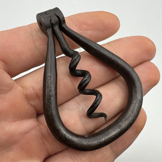 Antico Cavatappi tascabile da collezione d'epoca pieghevole vintage in ferro  2 Categoria  Cavatappi