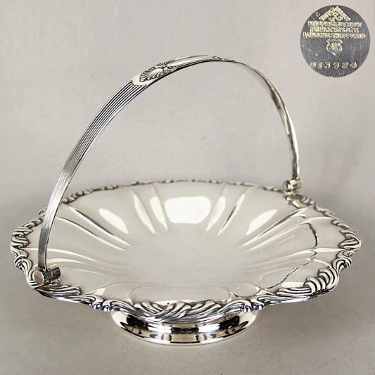 Antico cestino in silver plated centrotavola inglese in argento sheffield manico Categoria  Sheffield & Argento