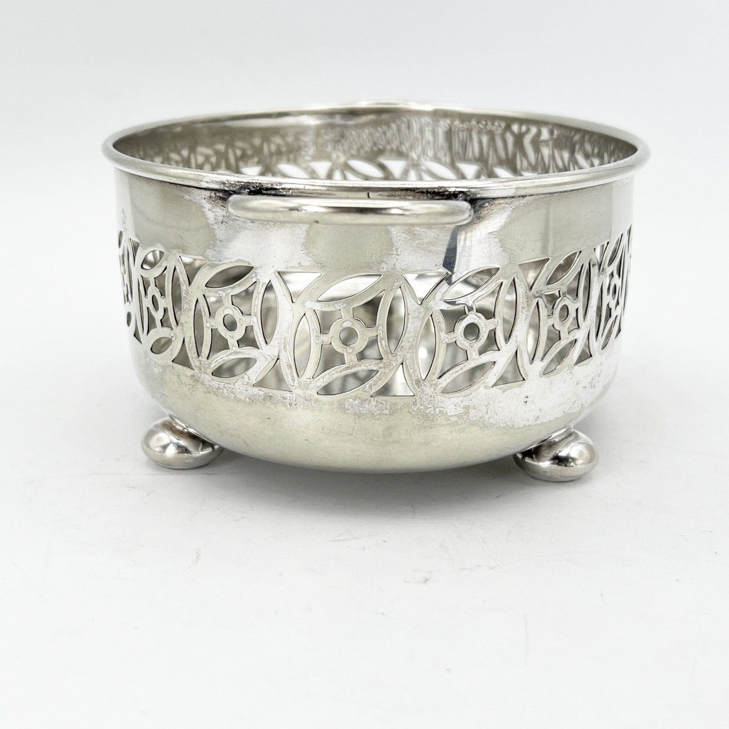 Antico Cestino in silver plated jardiniere inglese in argento Fruttiera Anni '40 Categoria  Sheffield & Argento