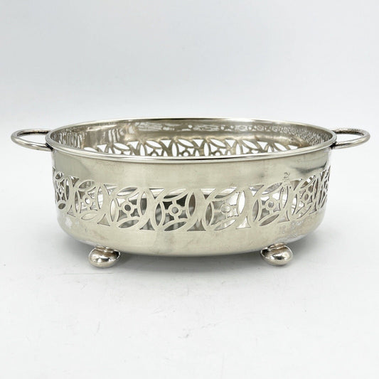 Antico Cestino in silver plated jardiniere inglese in argento Fruttiera Anni '40 Categoria  Sheffield & Argento
