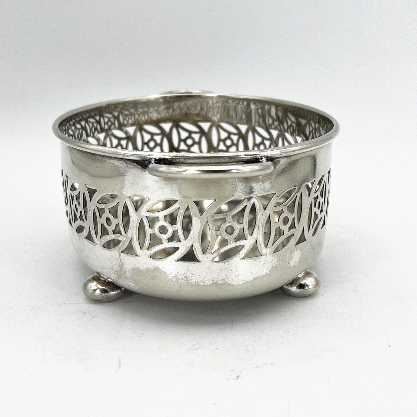 Antico Cestino in silver plated jardiniere inglese in argento Fruttiera Anni '40 Categoria  Sheffield & Argento