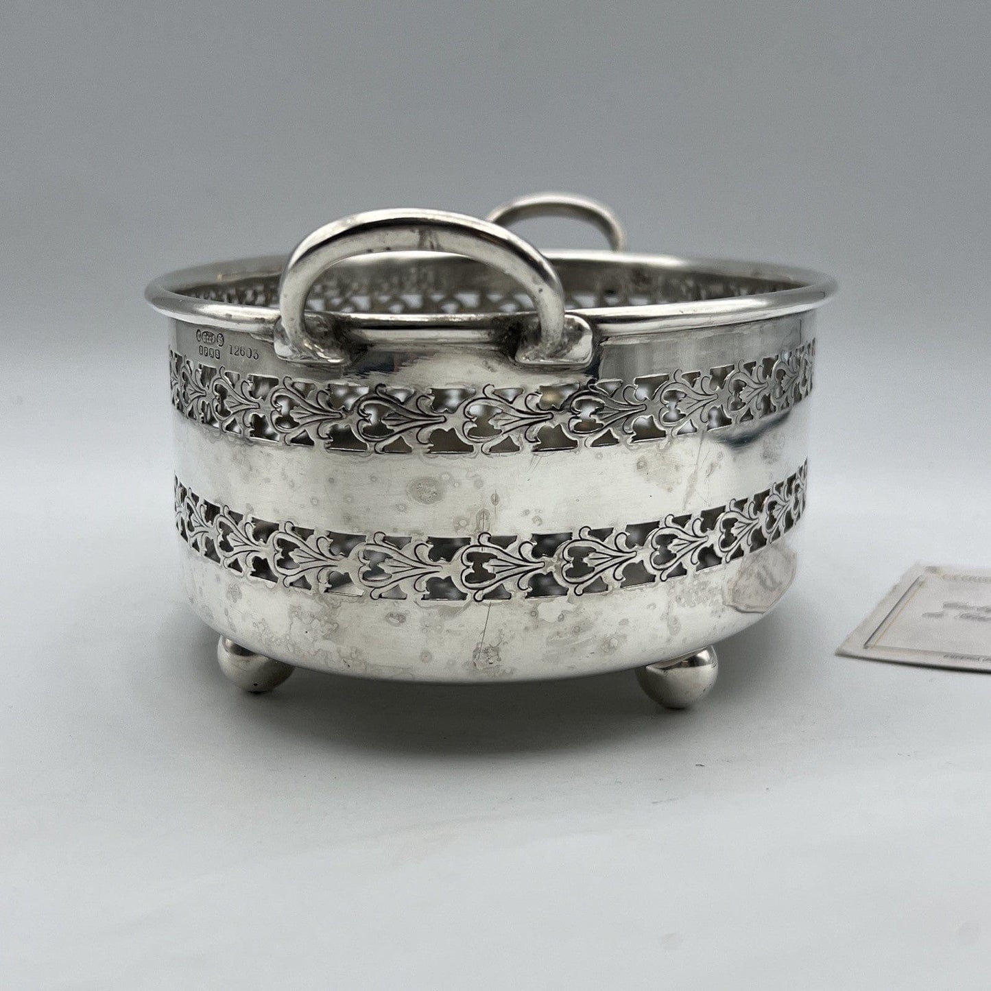 Antico Cestino in silver plated jardiniere inglese in argento Fruttiera Anni '40 Categoria  Sheffield & Argento