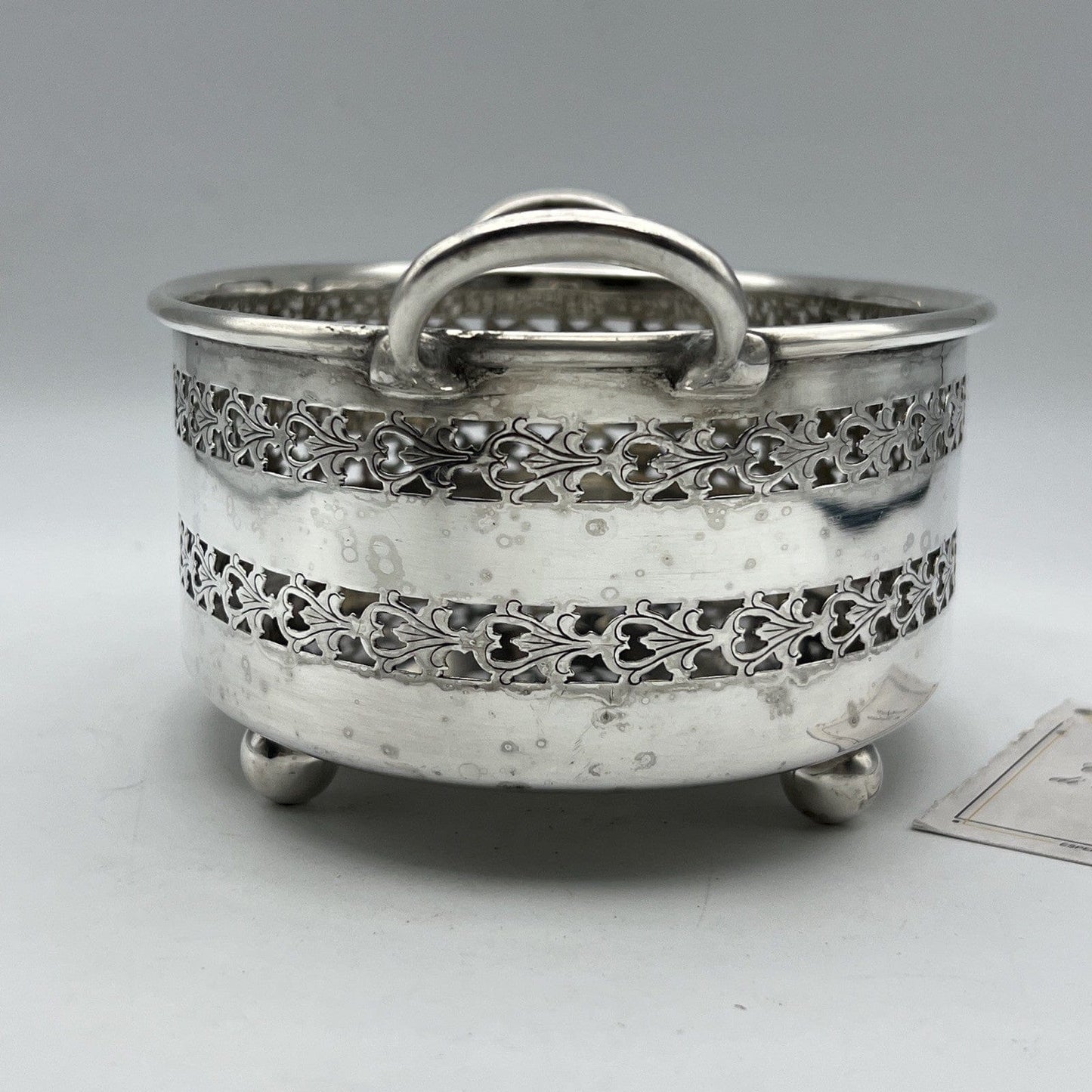 Antico Cestino in silver plated jardiniere inglese in argento Fruttiera Anni '40 Categoria  Sheffield & Argento