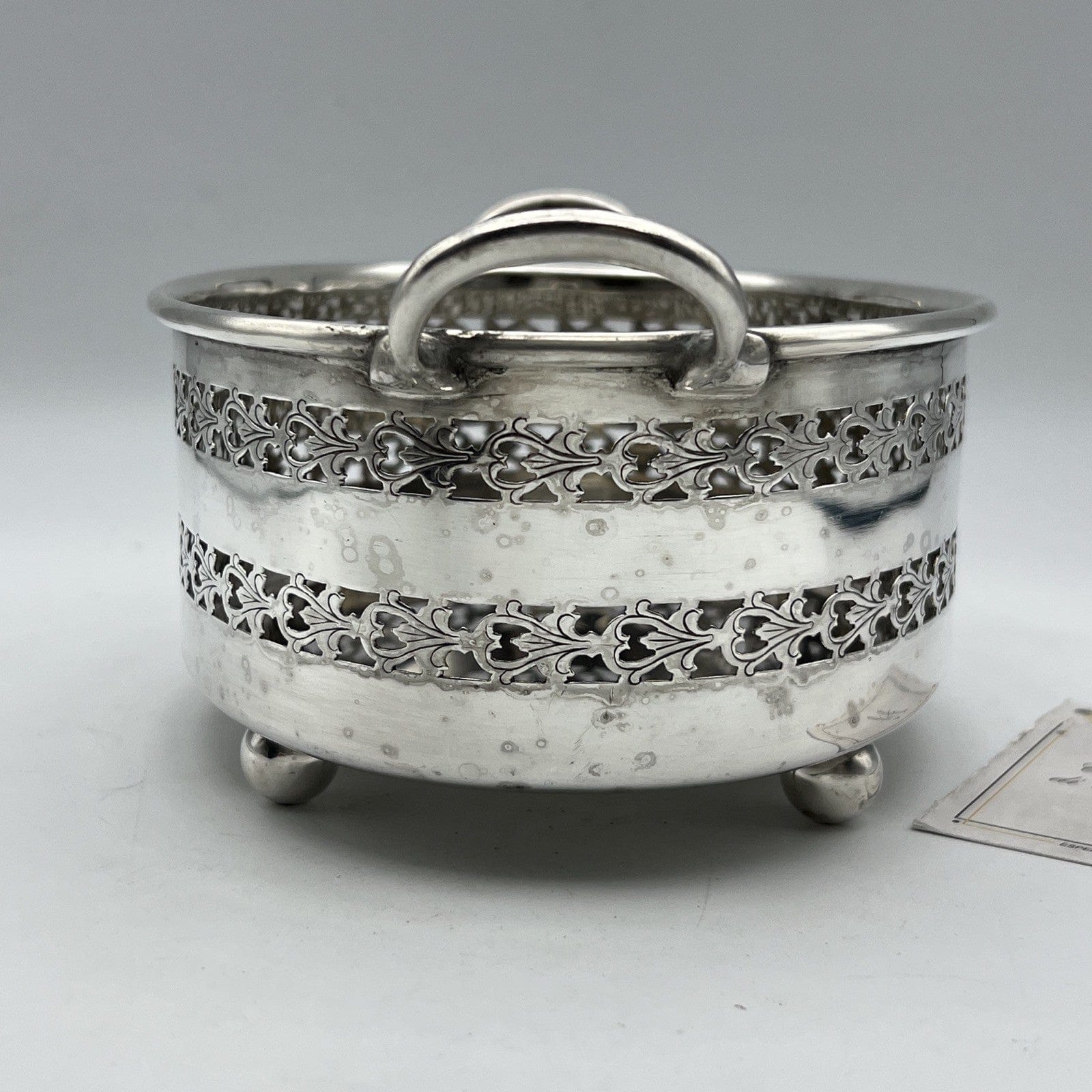 Antico Cestino in silver plated jardiniere inglese in argento Fruttiera Anni '40 Categoria  Sheffield & Argento