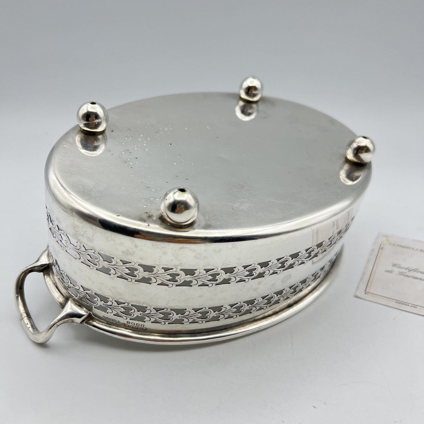 Antico Cestino in silver plated jardiniere inglese in argento Fruttiera Anni '40 Categoria  Sheffield & Argento