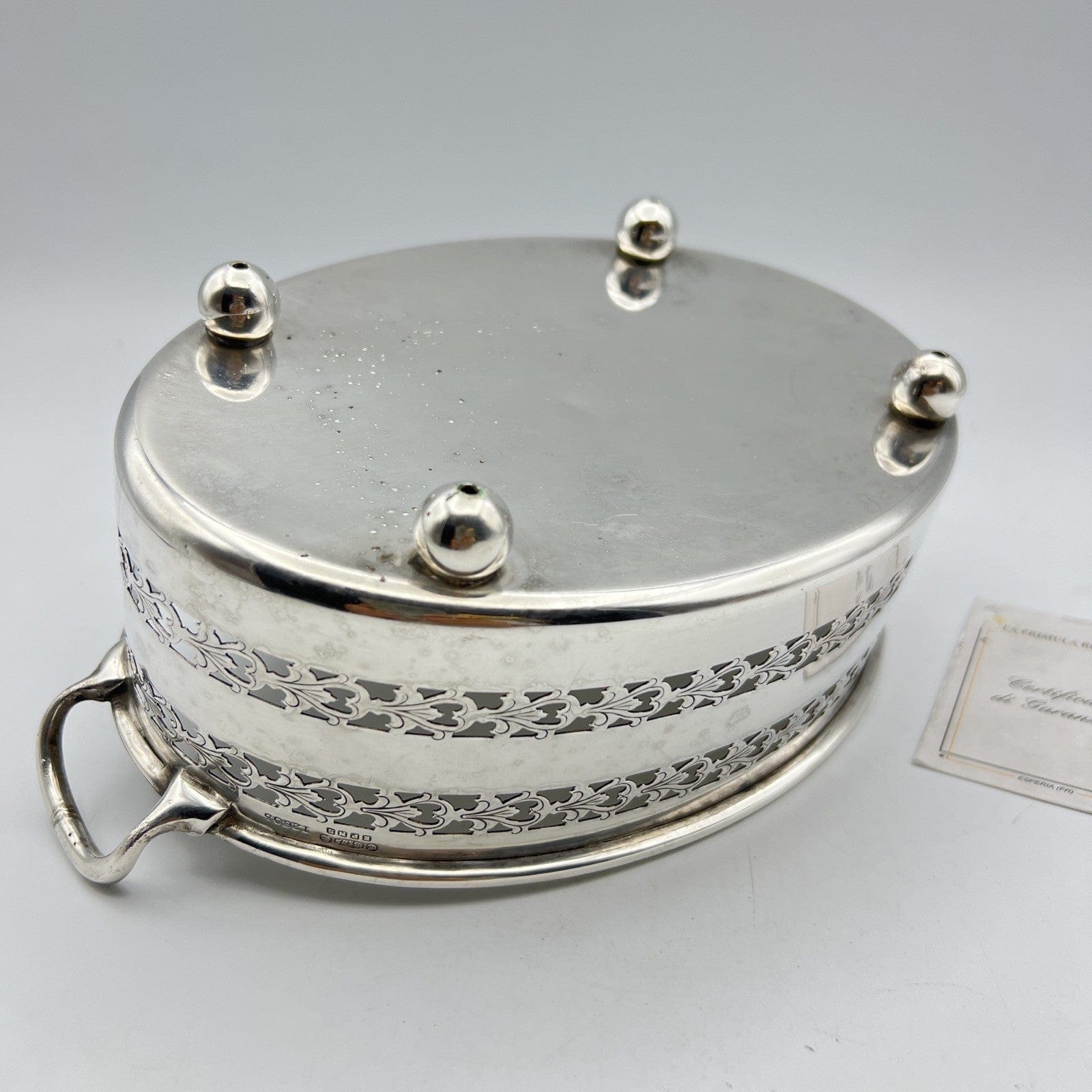 Antico Cestino in silver plated jardiniere inglese in argento Fruttiera Anni '40 Categoria  Sheffield & Argento