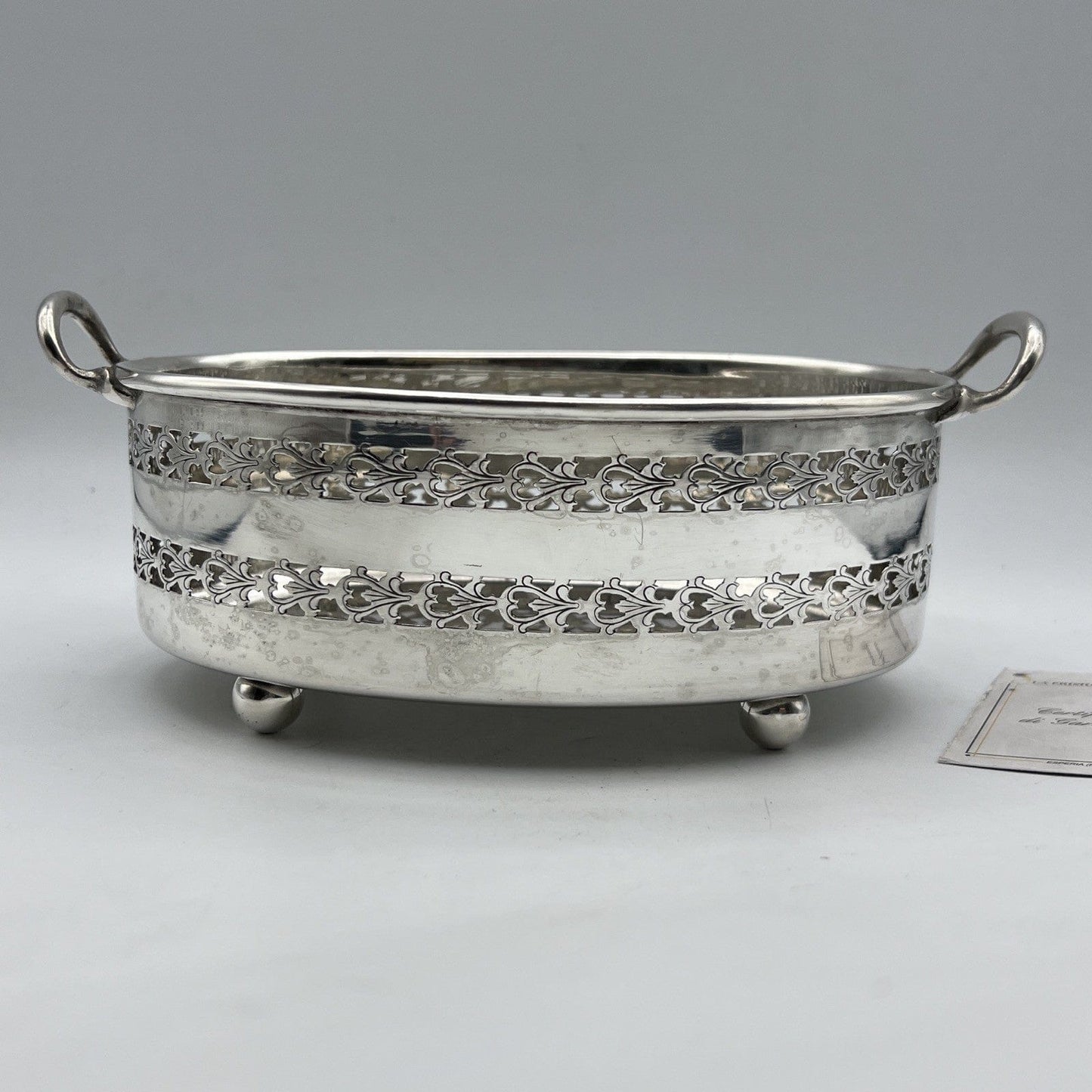 Antico Cestino in silver plated jardiniere inglese in argento Fruttiera Anni '40 Categoria  Sheffield & Argento