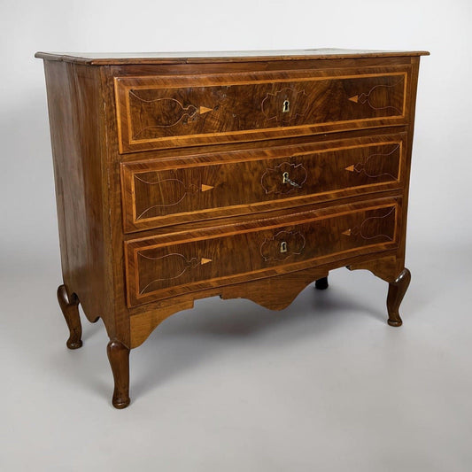 Antico Como Cassettone Piccola Cassettiera in legno epoca 800 mobile 3 cassetti Categoria  Comò & Cassettiere