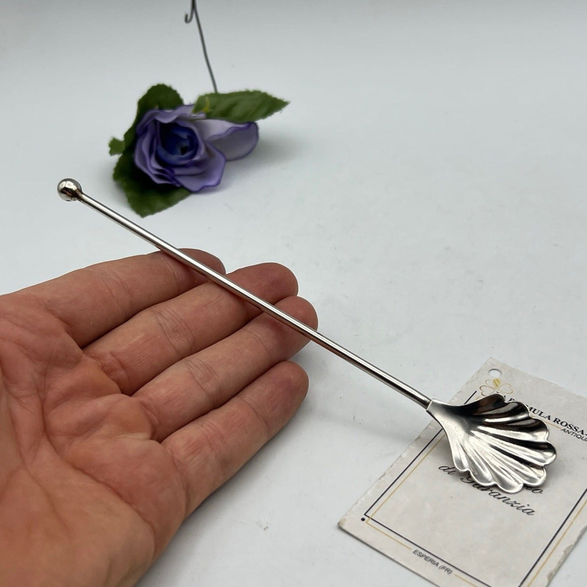 Antico Cucchiaio In Argento Placcato Per Cocktail o Te' cucchiaino lungo '40 50 Categoria  Sheffield & Argento