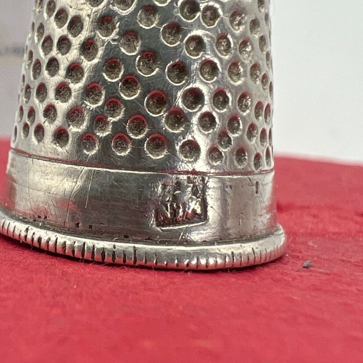 Antico Ditale in Argento 800 per cucire da cucito Sarta o Collezione con cuore Categoria  Sheffield & Argento