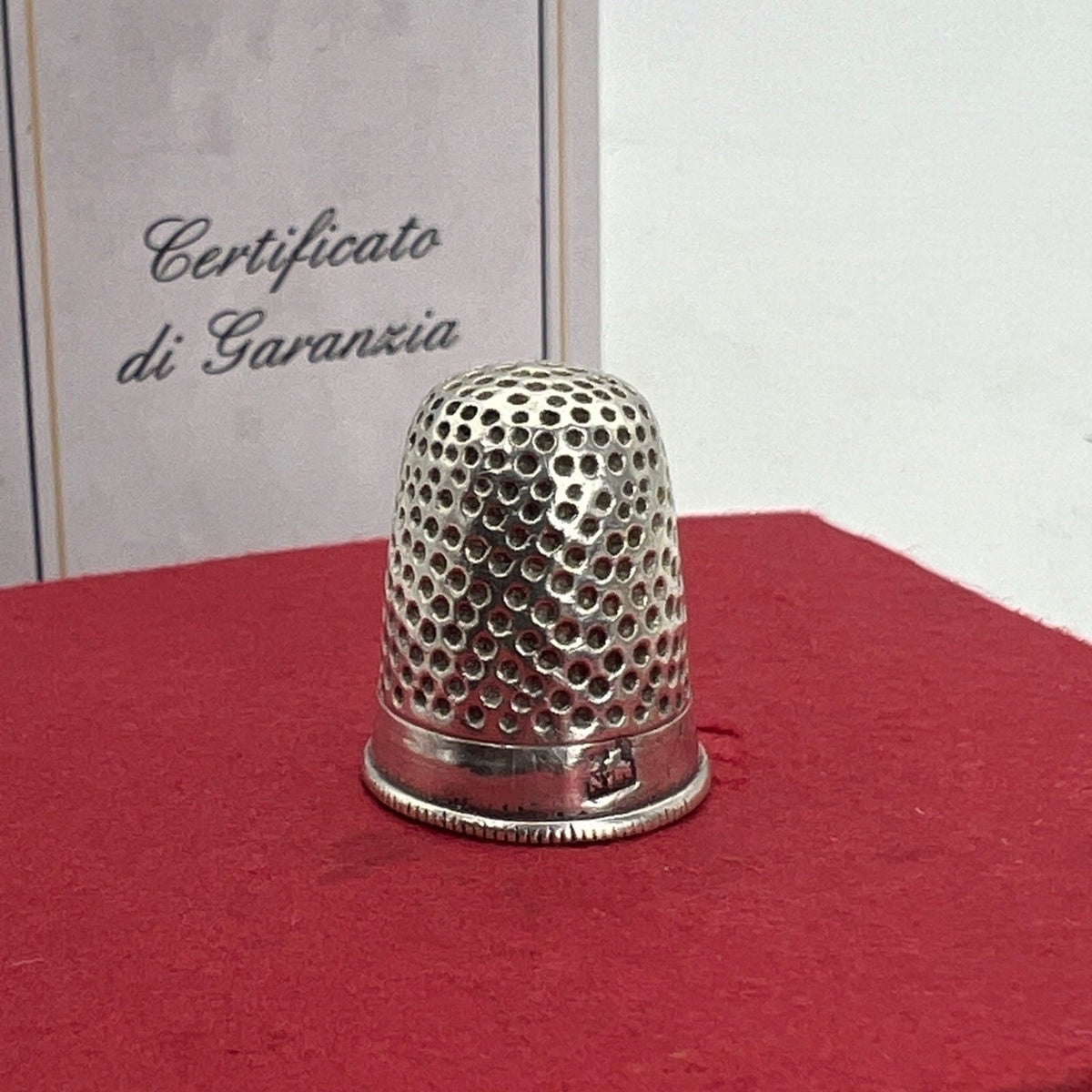 Antico Ditale in Argento 800 per cucire da cucito Sarta o Collezione con cuore Categoria  Sheffield & Argento
