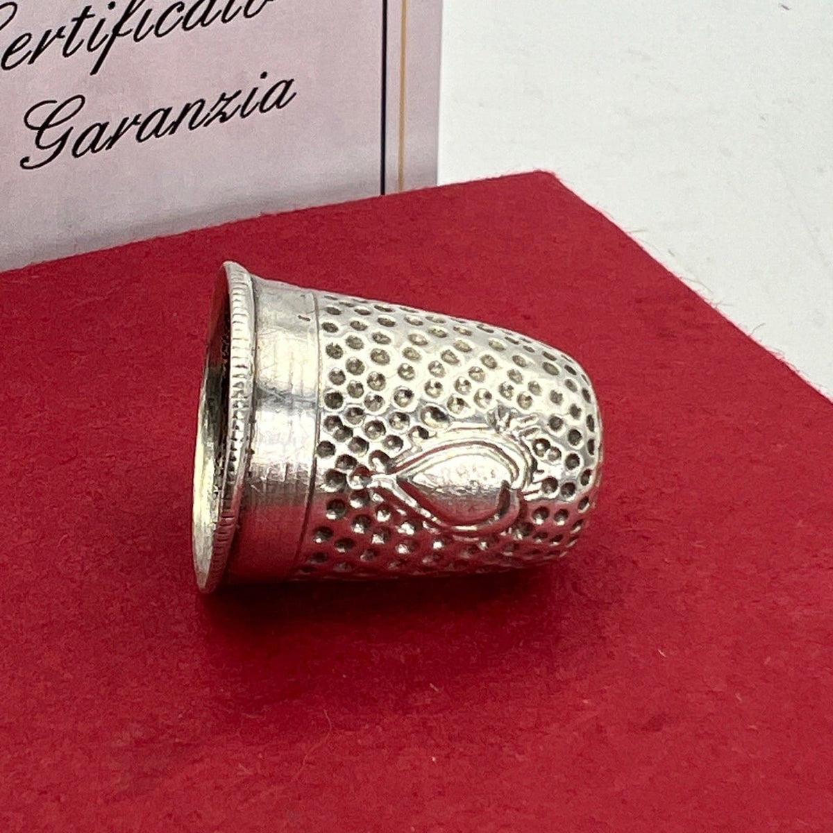 Antico Ditale in Argento 800 per cucire da cucito Sarta o Collezione con cuore Categoria  Sheffield & Argento
