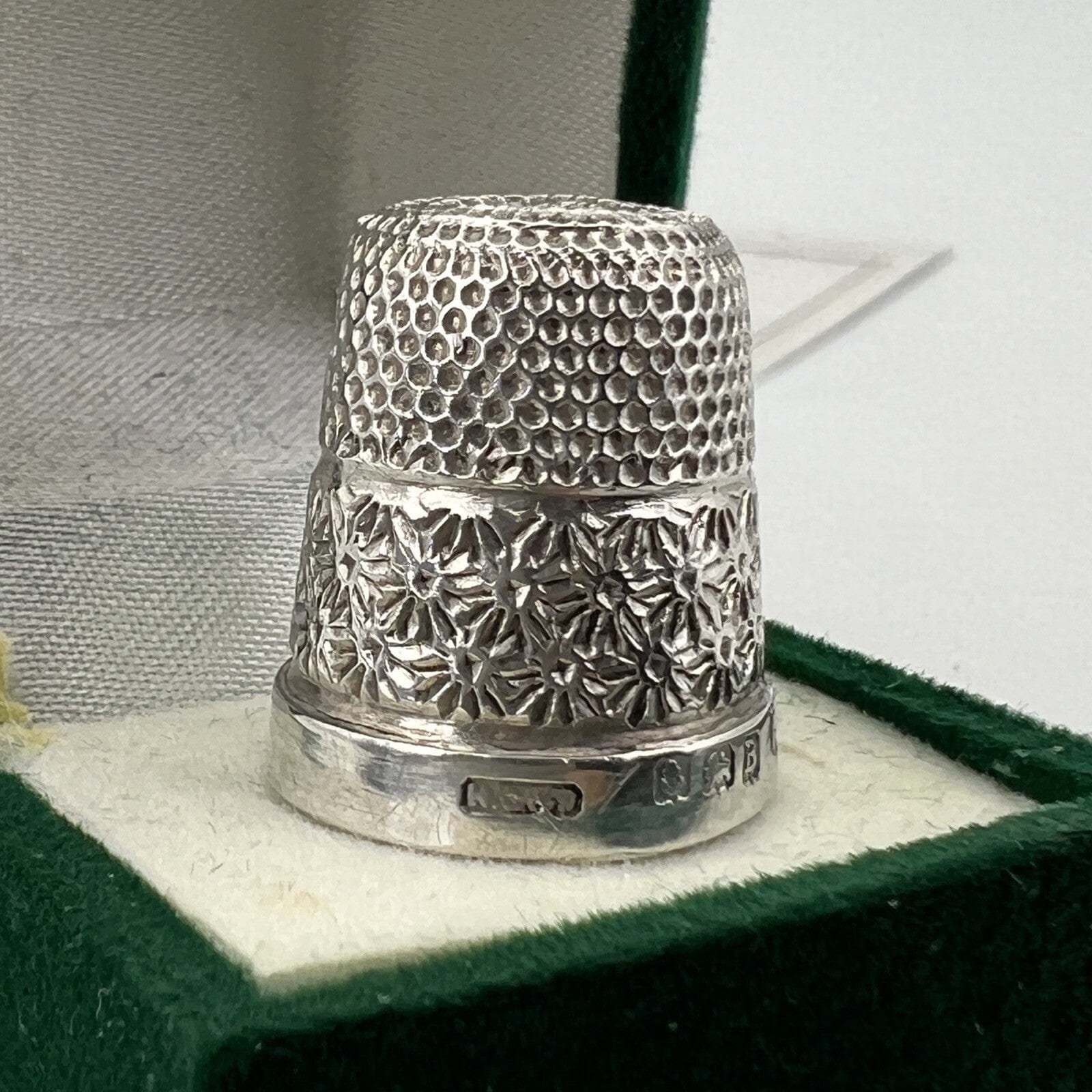 Antico Ditale in Argento 925 Sterling per cucire da cucito Sarta o Collezione 14 Categoria  Sheffield & Argento