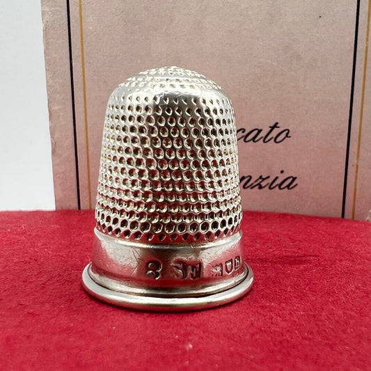 Antico Ditale in Argento 925 Sterling per cucire da cucito Sarta o Collezione 8 Categoria  Sheffield & Argento