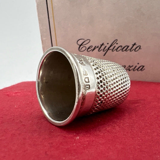 Antico Ditale in Argento 925 Sterling per cucire da cucito Sarta o Collezione 8 Categoria  Sheffield & Argento