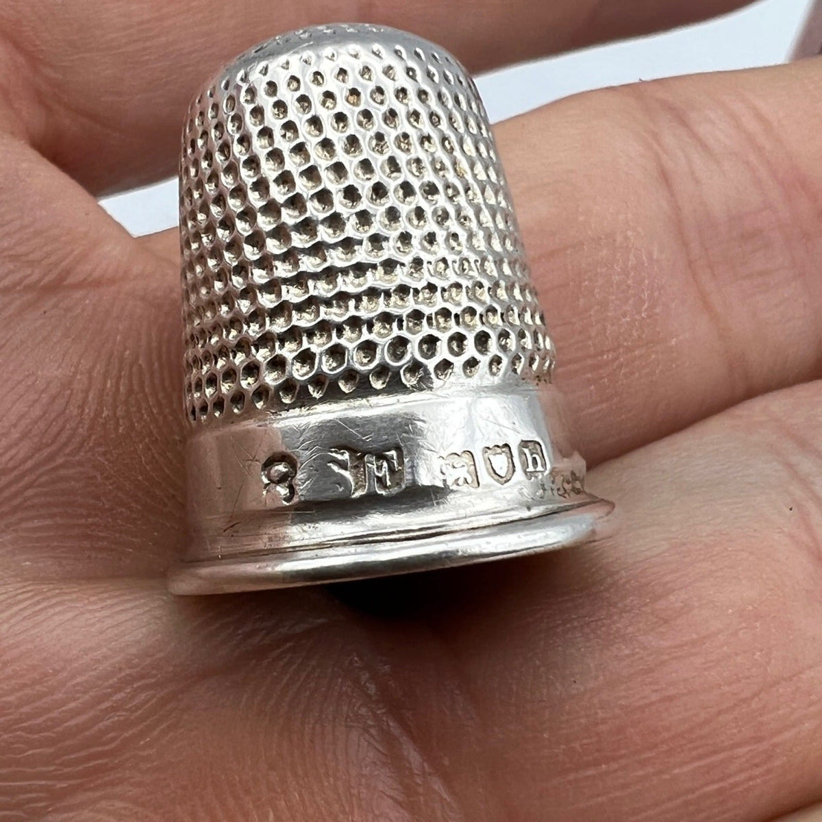 Antico Ditale in Argento 925 Sterling per cucire da cucito Sarta o Collezione 8 Categoria  Sheffield & Argento