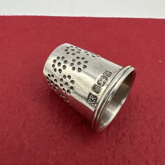 Antico Ditale in Argento 925 Sterling per cucire da cucito Sarta o Collezione XX Categoria  Sheffield & Argento