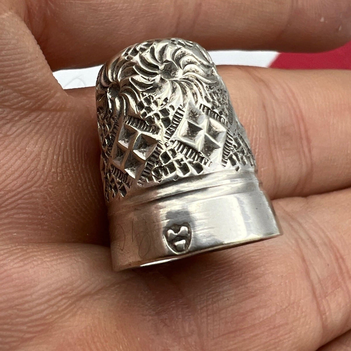 Antico Ditale Lavorato in Argento Sterling per cucire da cucito Sarta Collezione Categoria  Sheffield & Argento