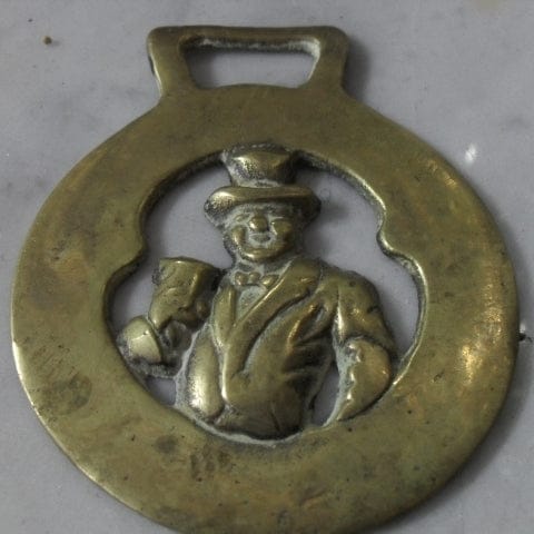 ANTICO FINIMENTO IN OTTONE PER CAVALLO  ORNAMENTO INGLESE VINTAGE Categoria  Finimenti per cavalli