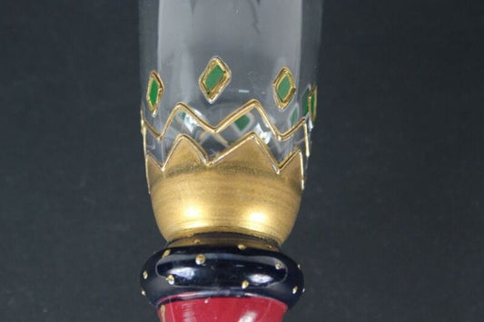 Antico Flute in vetro per champagne bicchiere a calice natalizio natale d'epoca Categoria  Vetri e Cristalli
