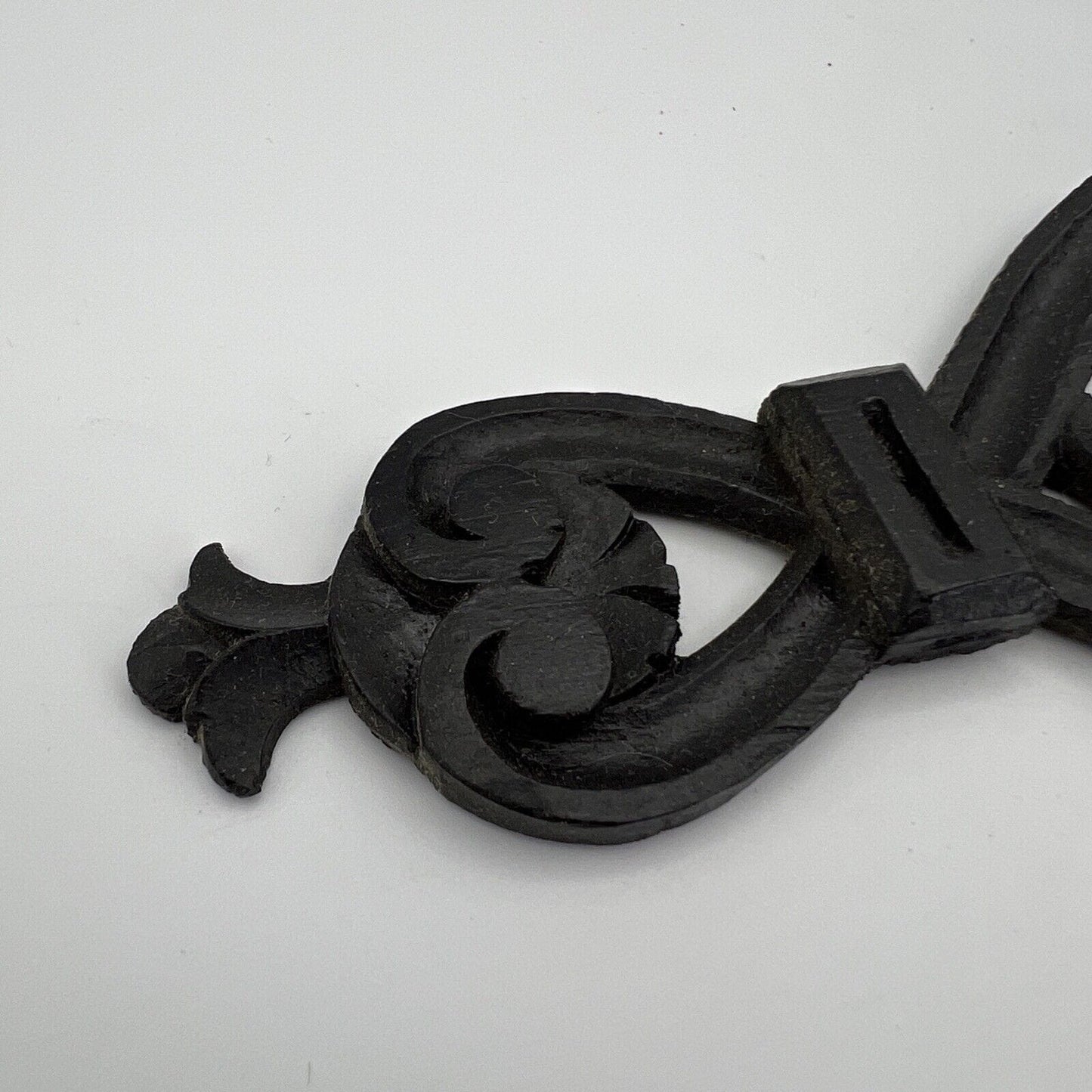 Antico intaglio elemento decorativo Fregio in legno nero d' epoca 800 restauro Categoria  Cimase-Fregi-Intagli in legno