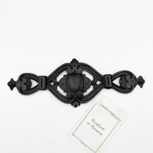 Antico intaglio elemento decorativo Fregio in legno nero d' epoca 800 restauro Categoria  Cimase-Fregi-Intagli in legno