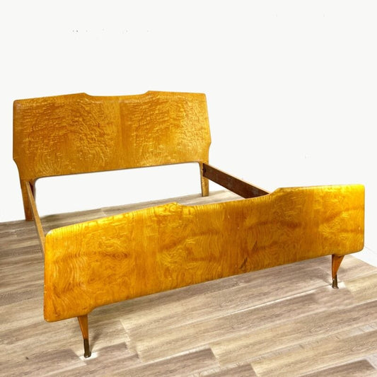 Antico Letto Matrimoniale anni 50 in stile Gio Ponto Modernariato Mid Century Categoria  Arredamento