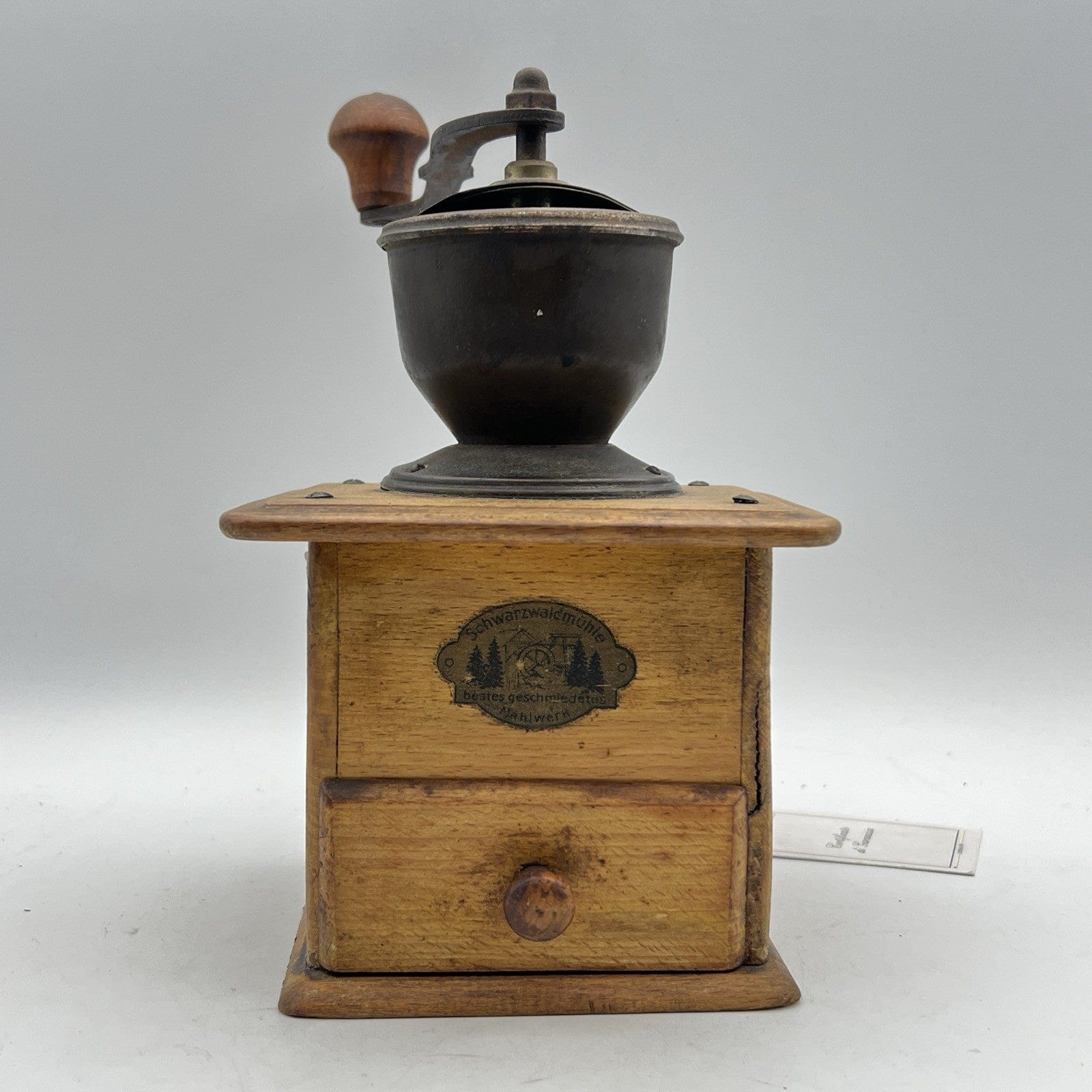 Antico Macinino macina Caffe in legno Vintage con cassetto e manovella Manuale Categoria  Attrezzi e Strumenti