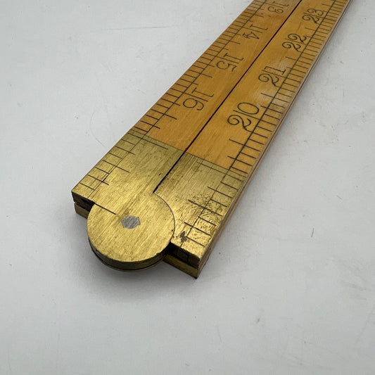 Antico metro in legno richiudibile pieghevole inglese vecchio Vintage Centimetro Categoria  Attrezzi e Strumenti