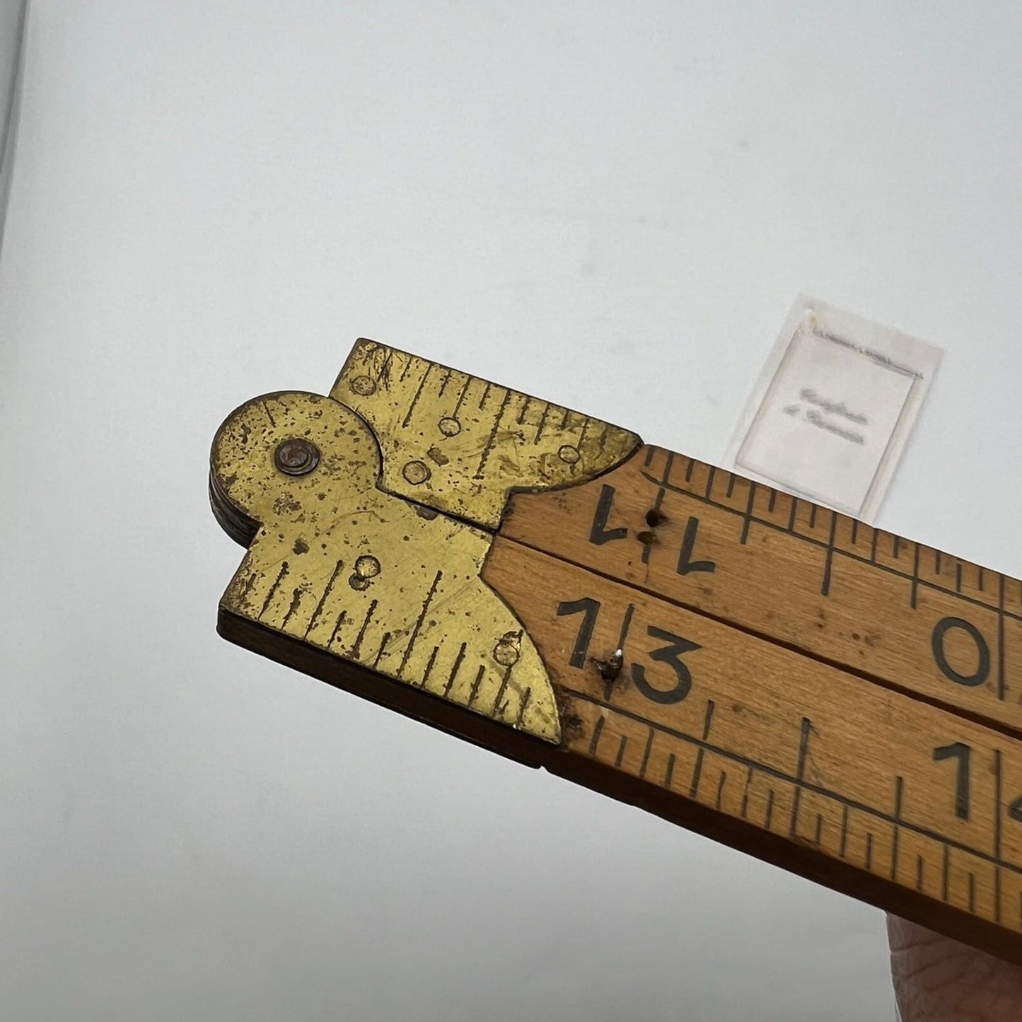 Antico metro in Pollici legno richiudibile pieghevole inglese vecchio Vintage WZ Categoria  Attrezzi e Strumenti