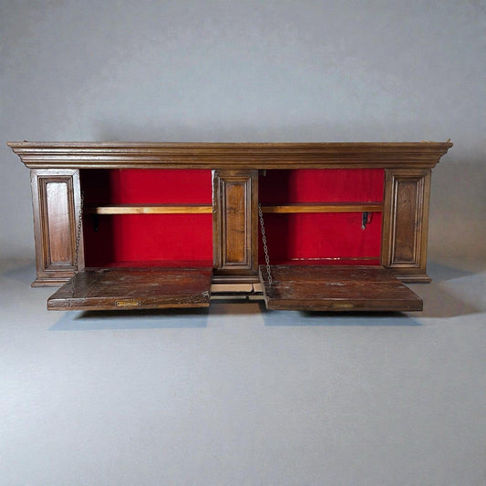 Antico Mobile pensile a sospensione in stile rustico a 2 ante epoca 800 italiano Categoria  Vetrine