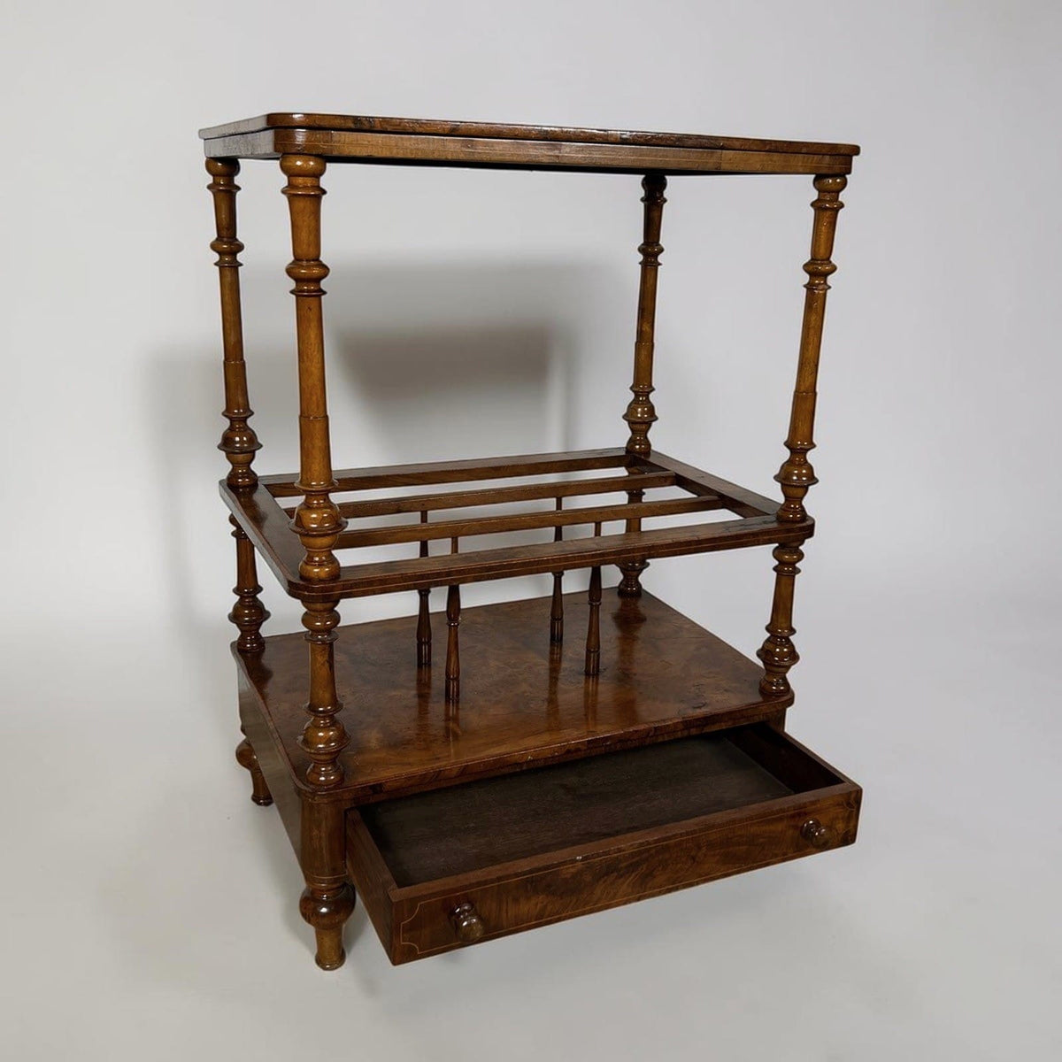 Antico Mobiletto Canterbury Porta Riviste Spartiti Musicali epoca '800 Inglese Categoria  Vetrine