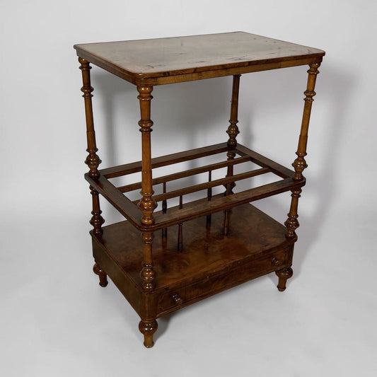 Antico Mobiletto Canterbury Porta Riviste Spartiti Musicali epoca '800 Inglese Categoria  Vetrine
