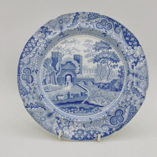 Antico Piatto d' epoca 800 inglese decoro blu in ceramica da parete muro Spode Categoria  Piatti e Piattini