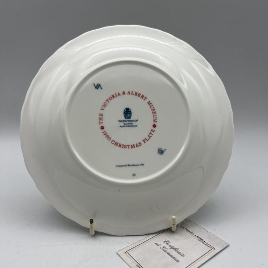 Antico Piatto decorativo in ceramica bianca di Natale vintage Natalizio Wedgwood Categoria  Piatti e Piattini