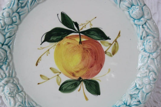 Antico Piatto decorativo vintage in ceramica da appendere a muro frutti mela Categoria  Piatti e Piattini