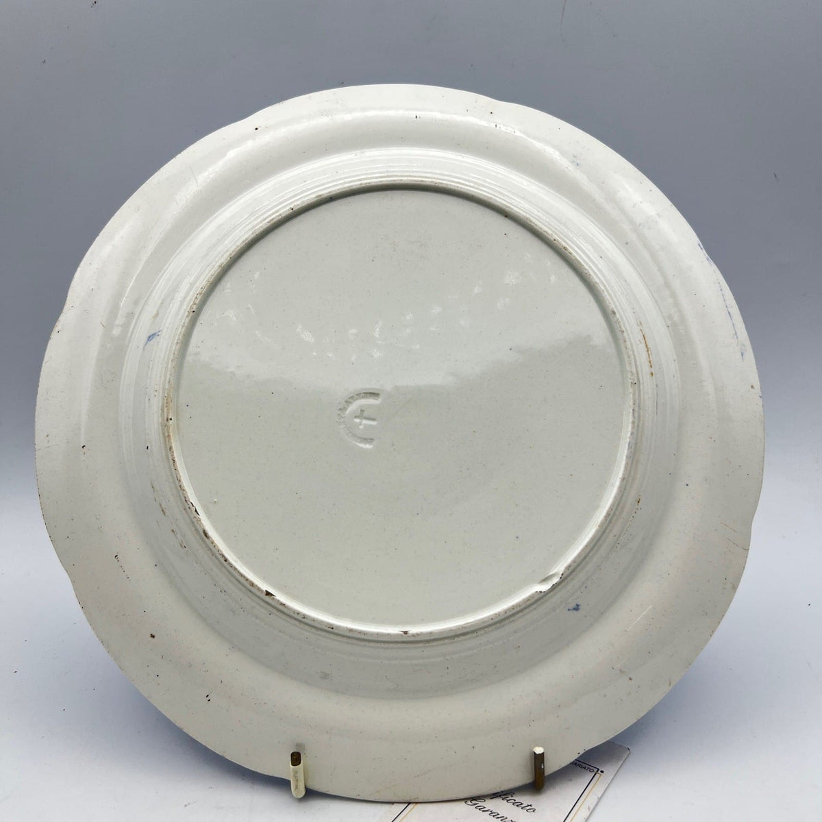 Antico Piatto decoro Blu epoca 800 inglese in ceramica terraglia da parete muro Categoria  Piatti e Piattini