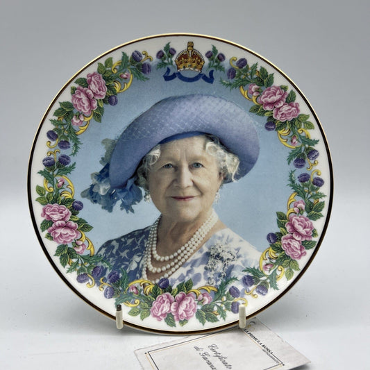 Antico piatto in Ceramica Inglese Regina Madre Elisabetta Casa Reale 100 anni Categoria  Arte e antiquariato:Porcellana e ceramica:Altro porcellana e ceramica