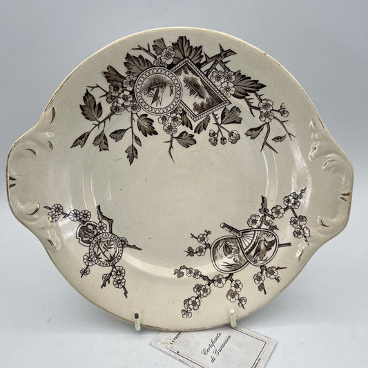 Antico Piatto in ceramica Terraglia Vassoio Inglese epoca '800 da portata Categoria  Piatti Vassoio