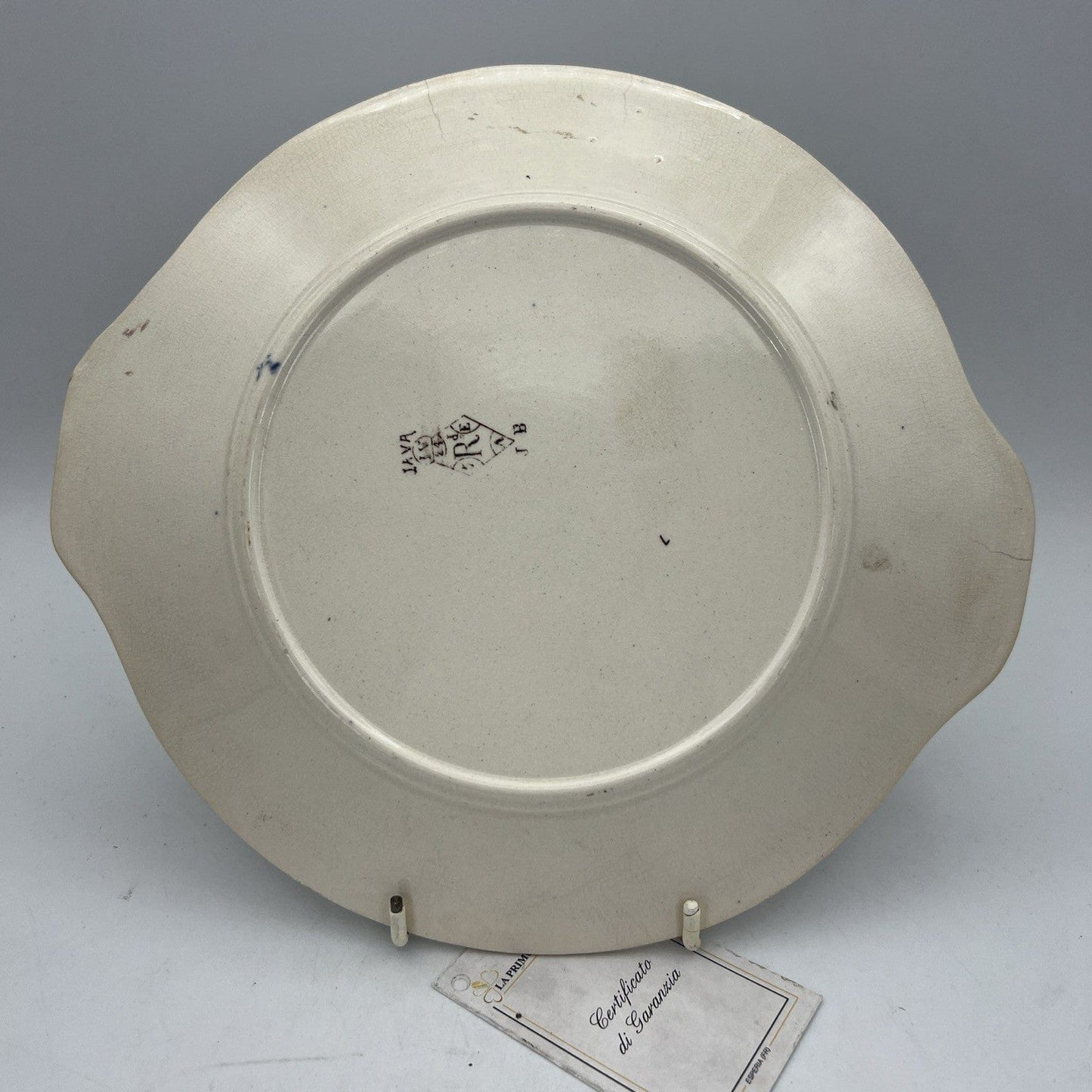 Antico Piatto in ceramica Terraglia Vassoio Inglese epoca '800 da portata Categoria  Piatti Vassoio