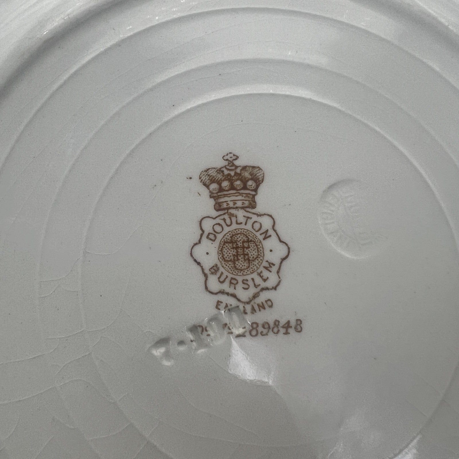 Antico piatto in porcellana Inglese Re Edoardo VII Casa Reale commemorativo 1902 Categoria  Arte e antiquariato:Porcellana e ceramica:Altro porcellana e ceramica