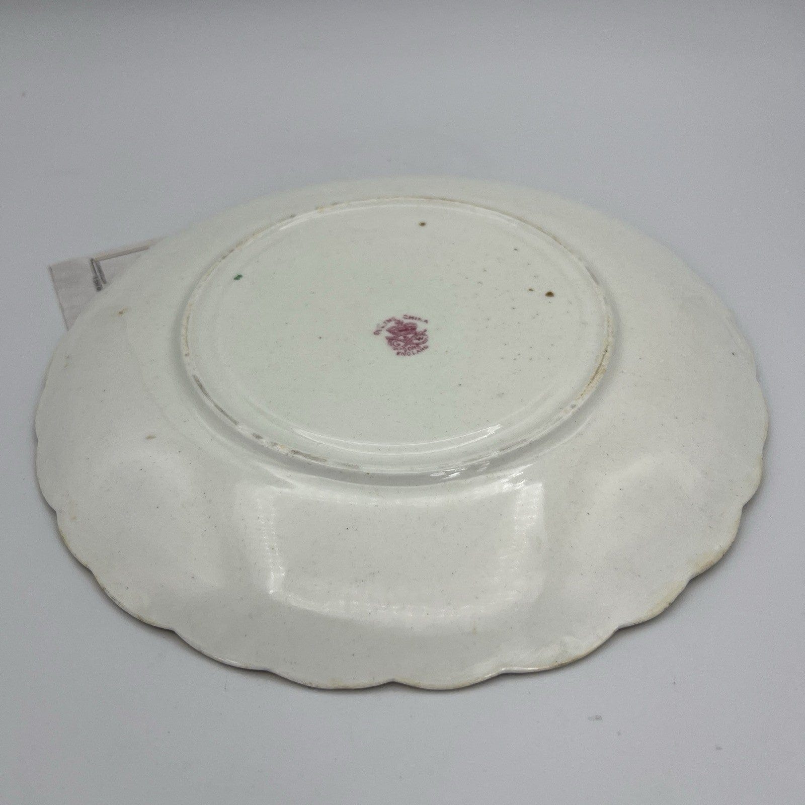 Antico Piatto inglese in porcellana Vecchio piatto piano epoca 800 anno 1892 Categoria  Piatti e Piattini