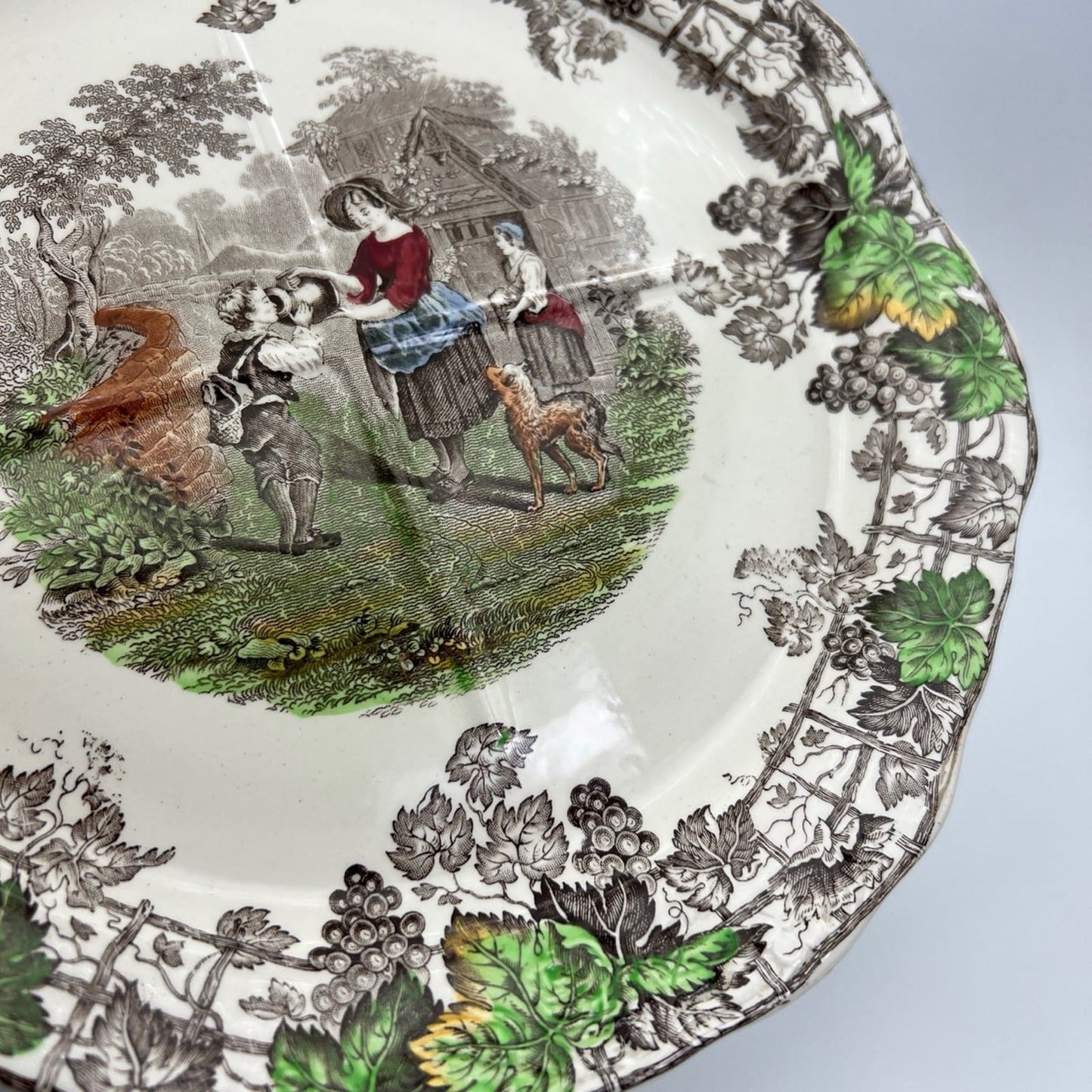 Antico Piatto Vassoio inglese Copeland Spode in ceramica antipastiera anni '30 Categoria  Piatti e Piattini