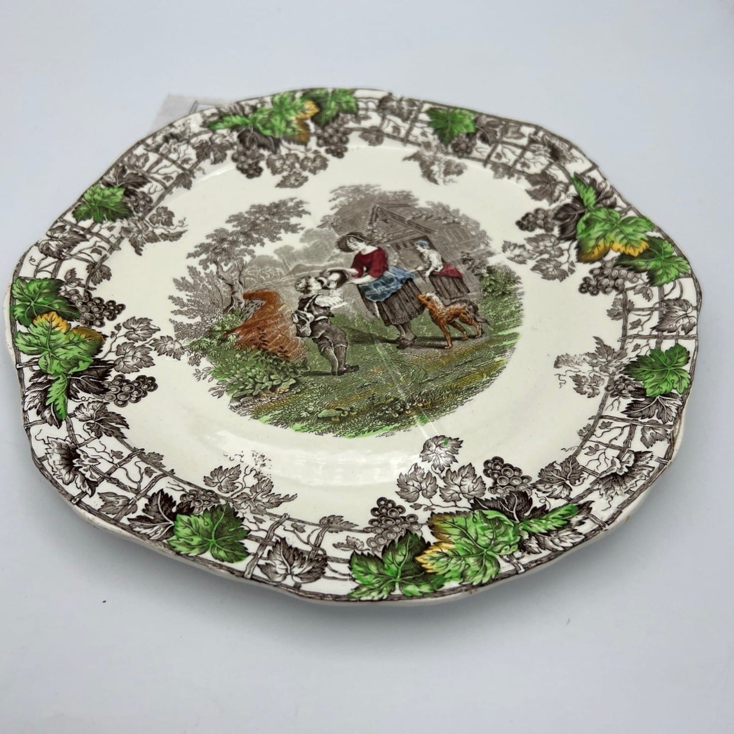 Antico Piatto Vassoio inglese Copeland Spode in ceramica antipastiera anni '30 Categoria  Piatti e Piattini