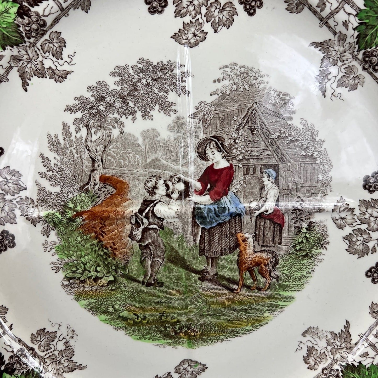 Antico Piatto Vassoio inglese Copeland Spode in ceramica antipastiera anni '30 Categoria  Piatti e Piattini